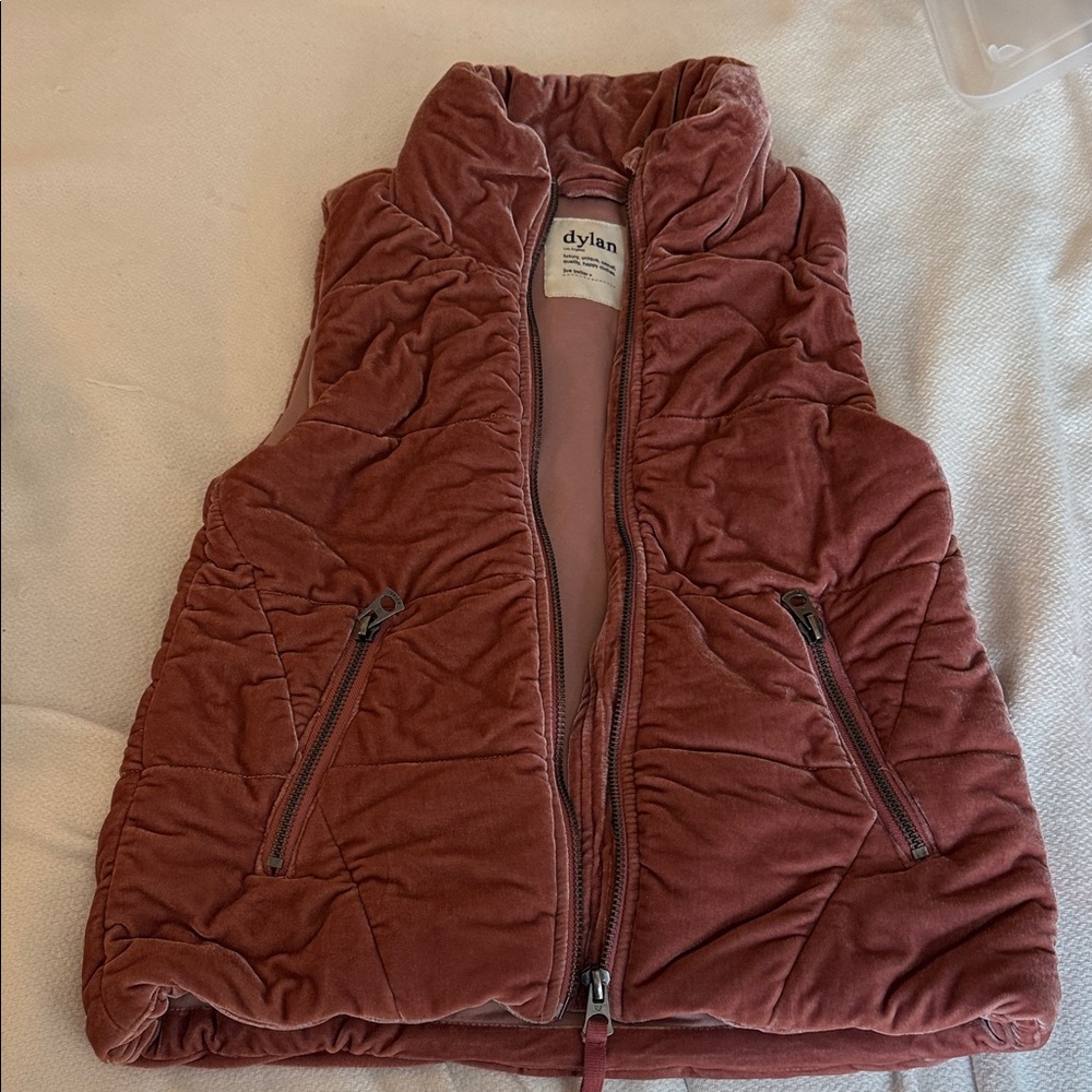 Dylan Quilted Vest in Warm Brown Rose Size S